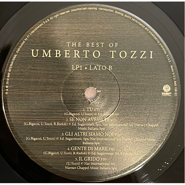 Виниловая пластинка Umberto Tozzi - The Best Of LP - рис.3
