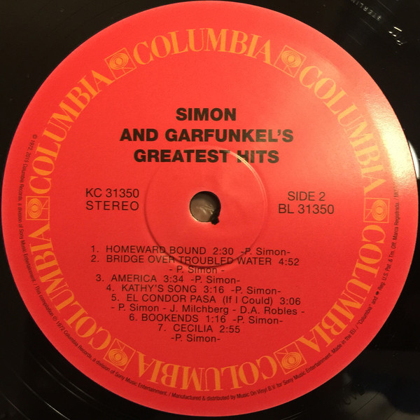 Виниловая пластинка Simon And Garfunkel - Simon And Garfunkel's Greatest Hits - рис.3