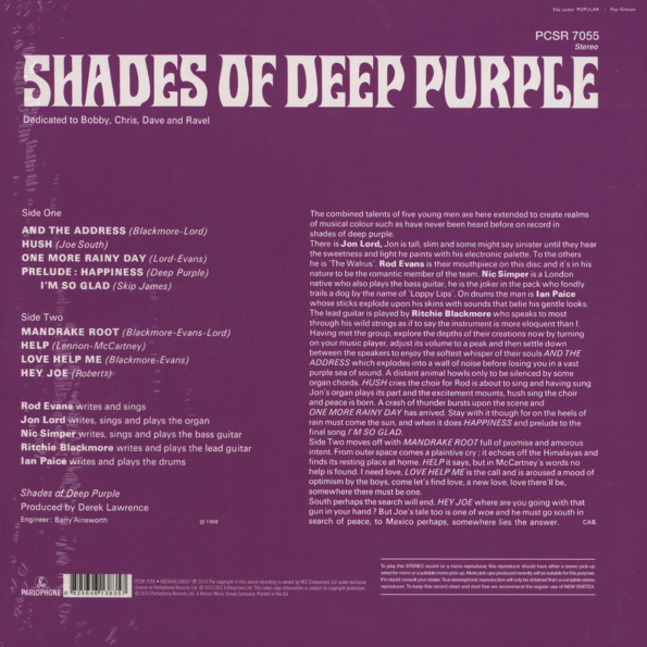 Виниловая пластинка Deep Purple - Shades of Deep Purple - (stereo) LP - рис.1