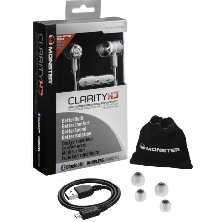 Беспроводные наушники MONSTER CLARITY HD (WHITE) IN-EAR BLUETOOTH - рис.6