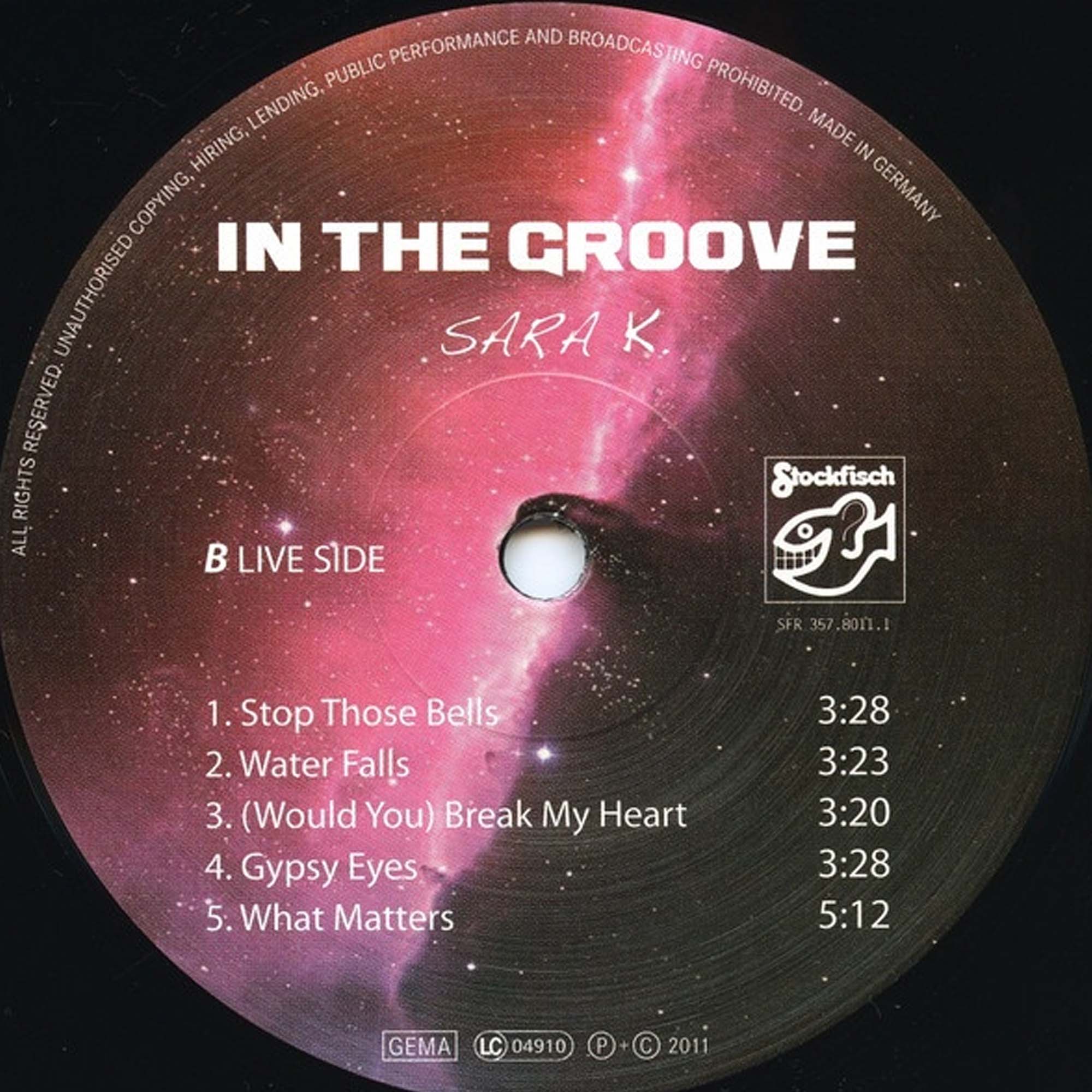 Пластинка Stockfisch Records Sara K. - In The Groove LP - фото 4