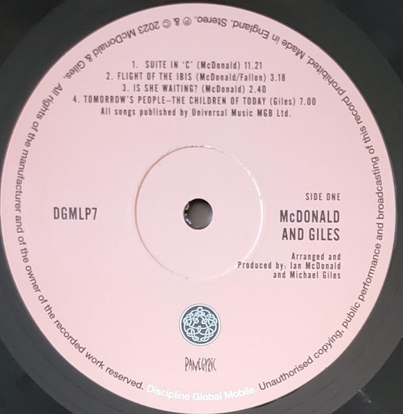 Виниловая пластинка McDonald & Giles – McDonald and Giles LP - рис.5