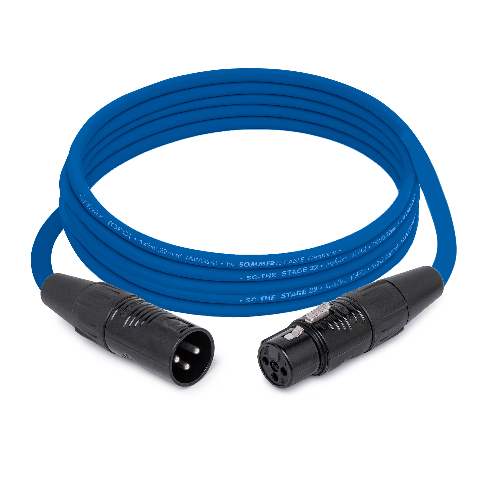 Кабель HeadMade Pro XLR-M - XLR-F Blue 3m