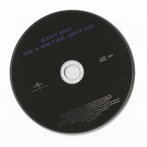 CD-диск Quincy Jones - Quincy This Is How I Feel About Jazz (SHM-CD) - рис.3