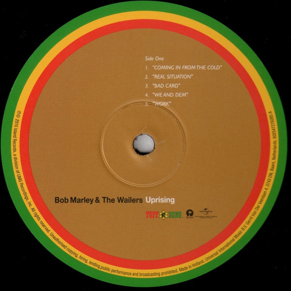 Виниловая пластинка Bob Marley & The Wailers – Uprising LP - рис.2