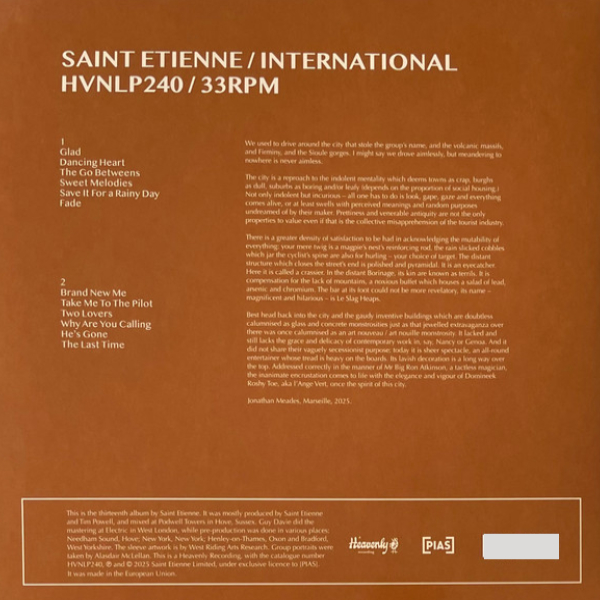 Виниловая пластинка Saint Etienne – International LP - рис.2