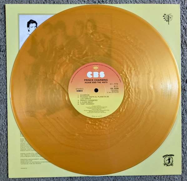 Виниловая пластинка Adam And The Ants – Prince Charming - Gold - LP - рис.2