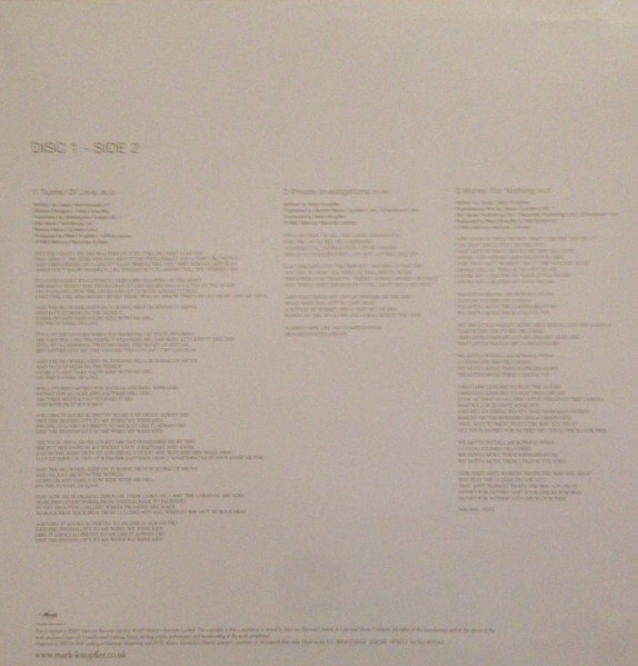 Виниловая пластинка Dire Straits & Mark Knopfler – Private Investigations (The Best Of) - 2LP - рис.12