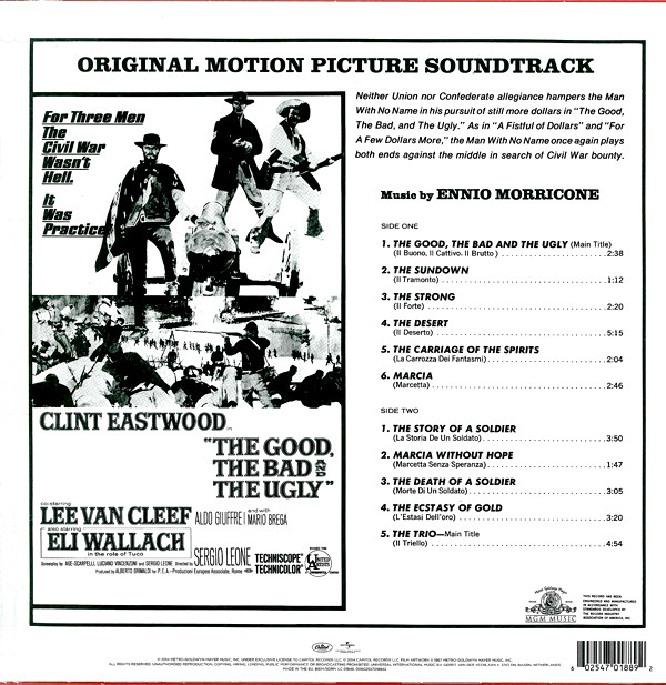 Виниловая пластинка Ennio Morricone - The Good, The Bad And The Ugly (Original Motion Picture Soundtrack) - рис.1