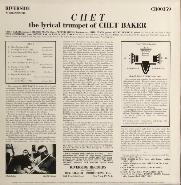 Виниловая пластинка Chet Baker – Chet LP - рис.1