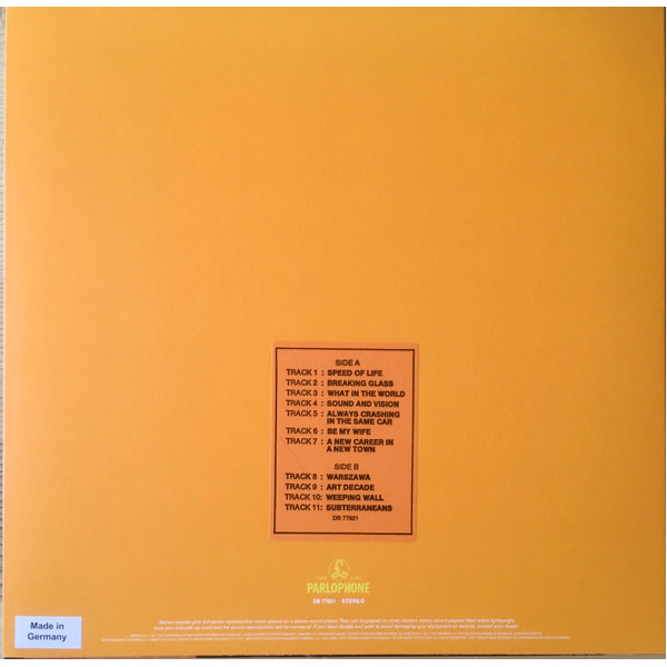 Виниловая пластинка David Bowie – Low (45th Anniversary) LP - рис.1