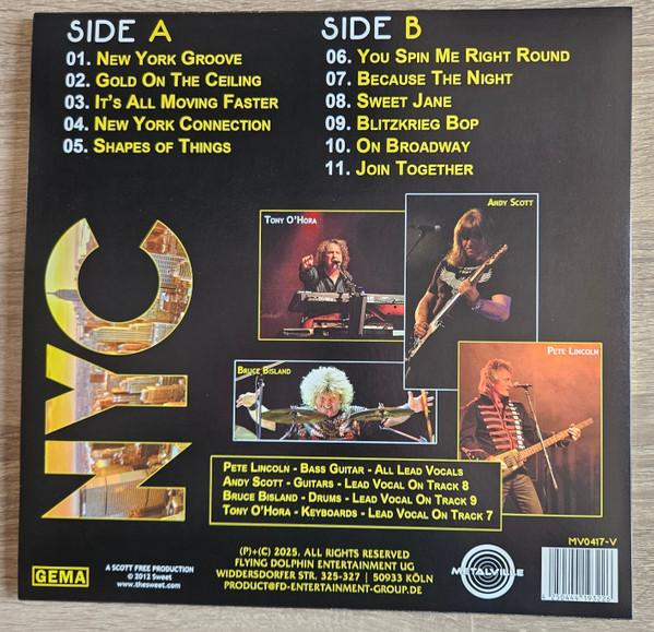 Виниловая пластинка The Sweet – New York Connection - Yellow - LP - рис.1