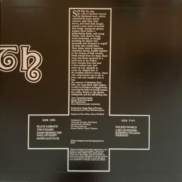 Виниловая пластинка Black Sabbath - Black Sabbath (Analogue) LP - рис.5