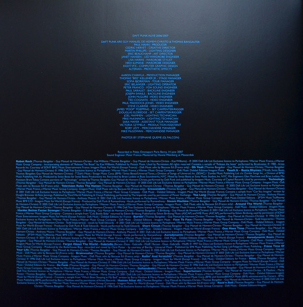 Виниловая пластинка Daft Punk - Alive 2007 - рис.2