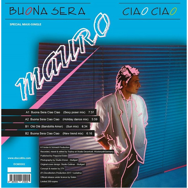 Виниловая пластинка Mauro – Buona Sera - Ciao Ciao LP - рис.1