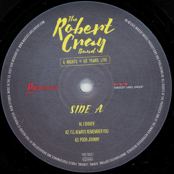 Виниловая пластинка ROBERT CRAY 4 NIGHTS OF 40 YEARS LIVE LP - рис.2