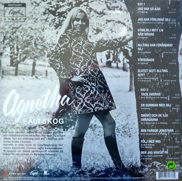 Виниловая пластинка AGNETHA FALTSKOG AGNETHA FALTSKOG - рис.3