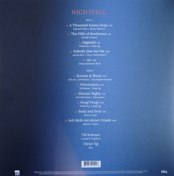 Виниловая пластинка Till Bronner, Dieter Ilg - Nightfall - рис.1