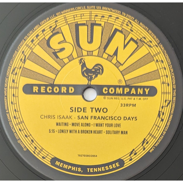 Виниловая пластинка Chris Isaak - San Francisco Days LP - рис.3