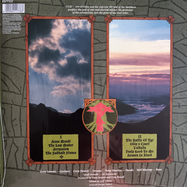 Виниловая пластинка Black Sabbath – Tyr (2024 Remaster) (Ultra Clear) LP - рис.1