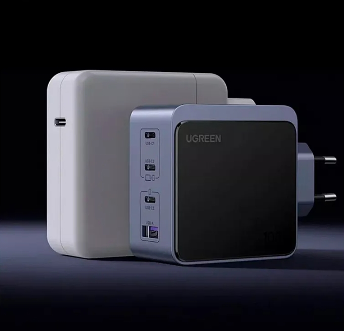 Сетевое зарядное устройство Ugreen X565 (35043) Nexode S 100W USB-A + 3USB-C Grey - рис.1