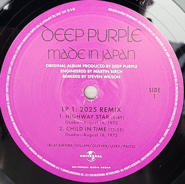 Виниловая пластинка Deep Purple – Made In Japan (Steven Wilson Remix) LP - рис.4