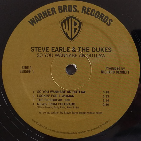 Виниловая пластинка Steve Earle & The Dukes - So You Wannabe An Outlaw - рис.3