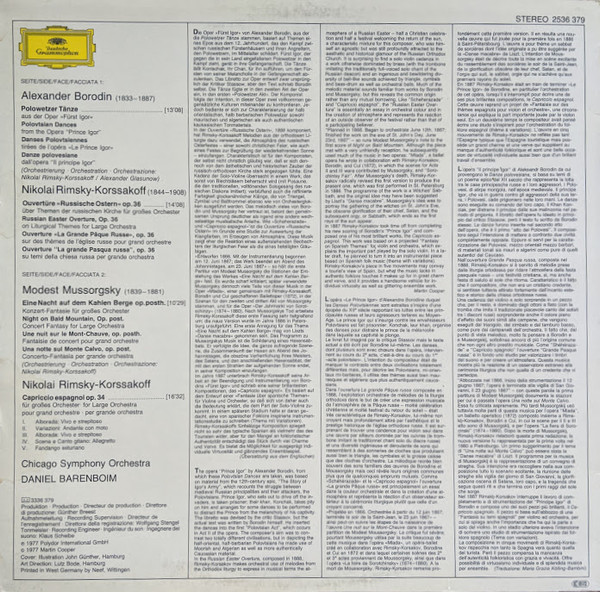 Виниловая пластинка Clearaudio Rimsky Korssakoff - Deuteche Granmmophon - Borodin, Mussorgsky - LP - рис.1