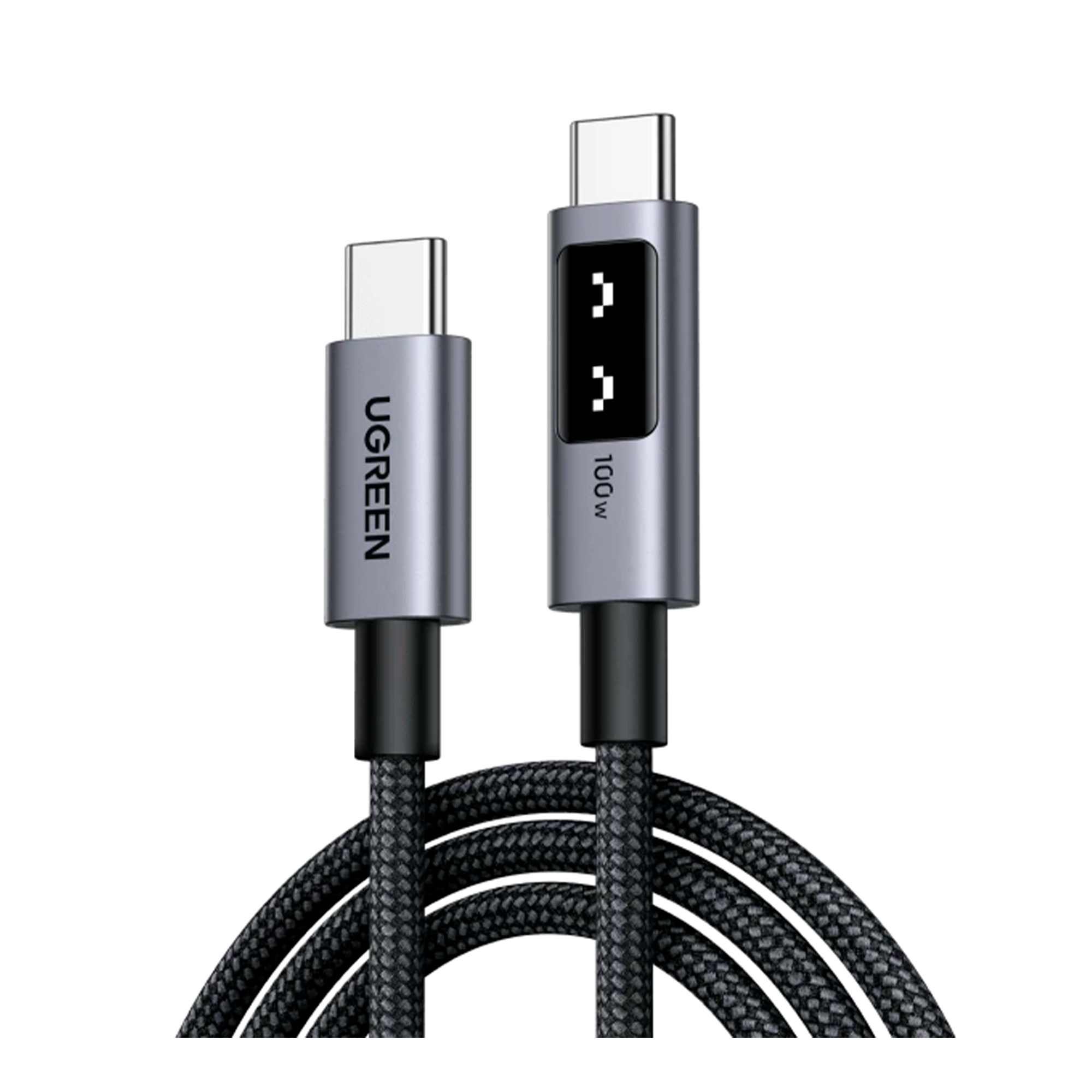 

Кабель Ugreen, Серый, L509 Black/Grey USB-C/USB-C Robot 0.5m