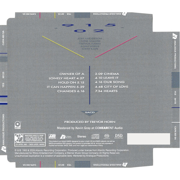 CD-диск Yes - 90125 SACD - рис.1