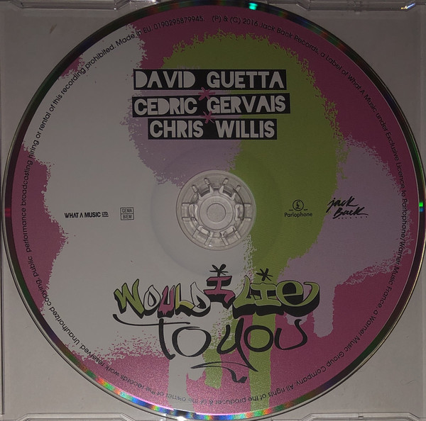 CD-диск David Guetta; Cedric Gervais; Chris Willis - Would I Lie To You - рис.2