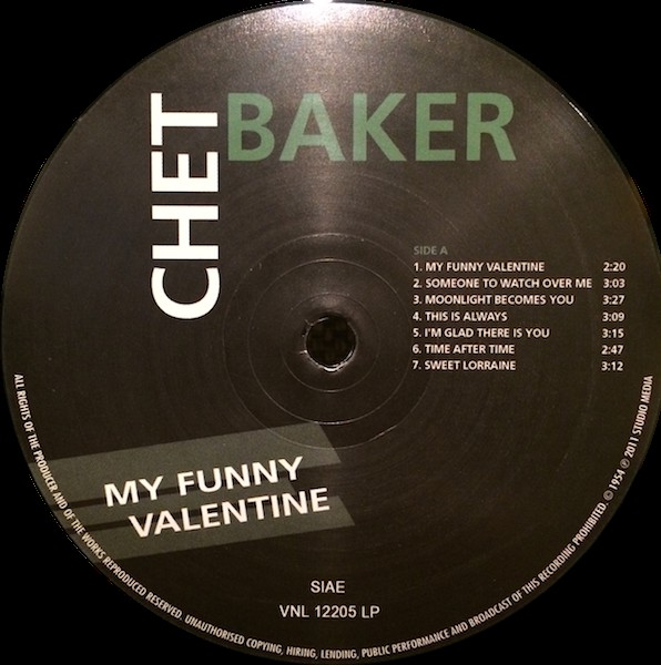 Виниловая пластинка Chet Baker - My Funny Valentine - рис.2