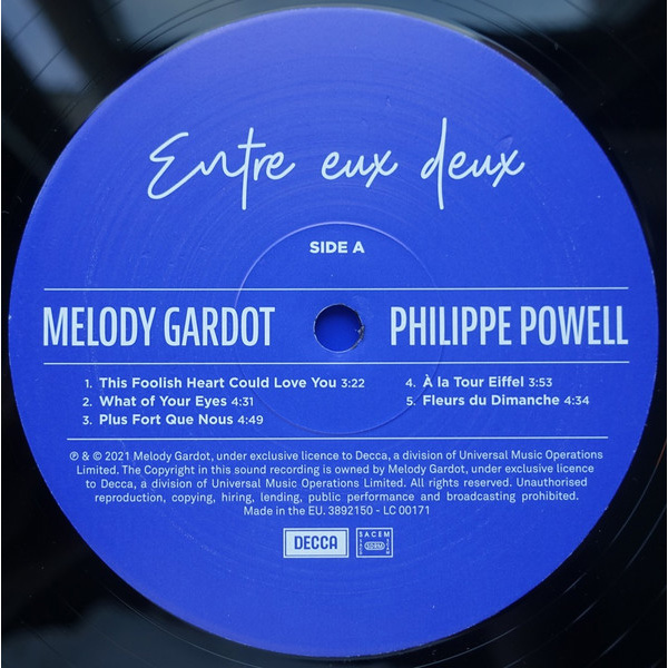 Виниловая пластинка Melody Gardot, Powell Philippe - Entre Eux Deux LP - рис.4
