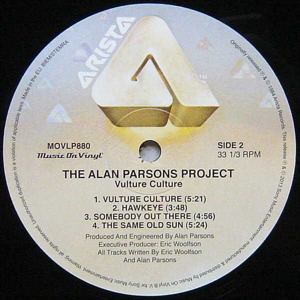 Виниловая пластинка The Alan Parsons Project - Vulture Culture - рис.3