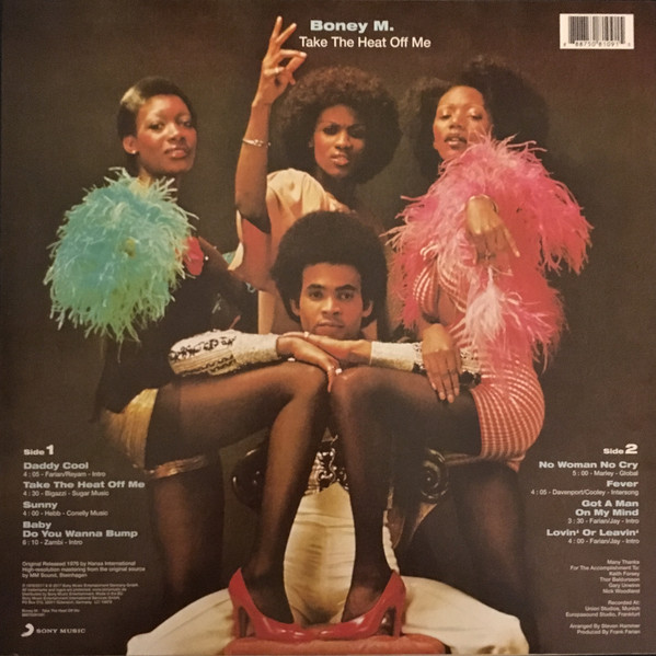 Виниловая пластинка Boney M. - Take The Heat Off Me - рис.3