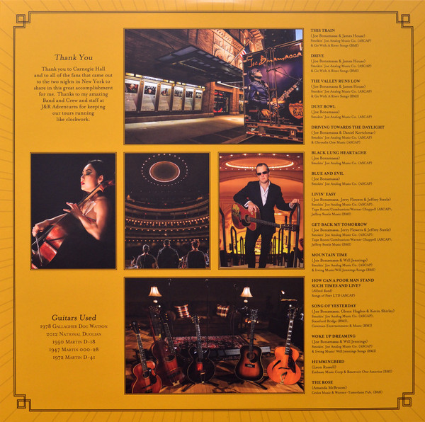 Виниловая пластинка Joe Bonamassa - Live At Carnegie Hall – An Acoustic Evening - рис.3