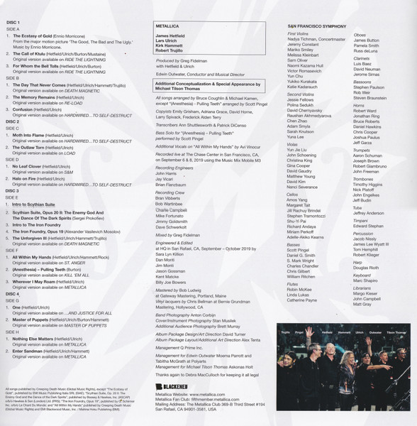 Виниловая пластинка Metallica & San Francisco Symphony – S&M2 4LP - рис.16