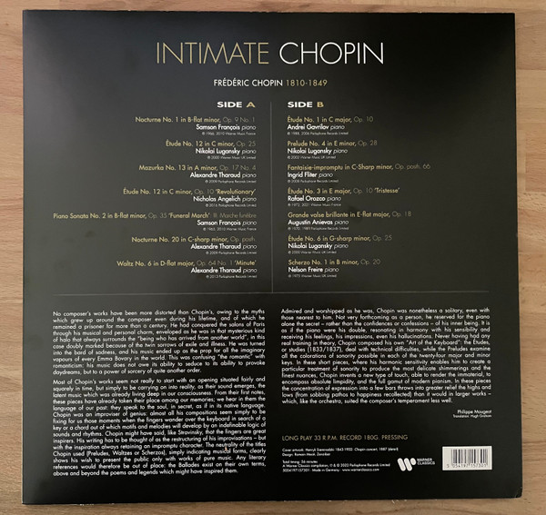 Виниловая пластинка Frederic Chopin – Intimate Chopin LP - рис.1