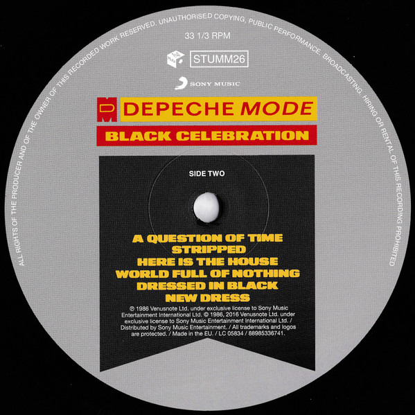 Виниловая пластинка Depeche Mode – Black Celebration LP - рис.4