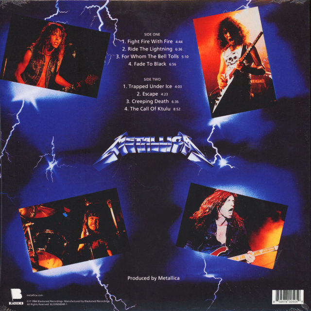 Виниловая пластинка Metallica – Ride The Lightning LP - рис.1