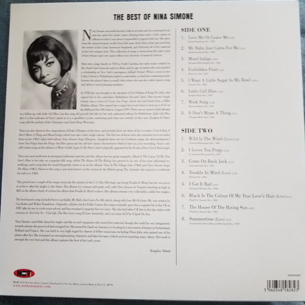 Виниловая пластинка Nina Simone – The Best Of Nina Simone LP - рис.1