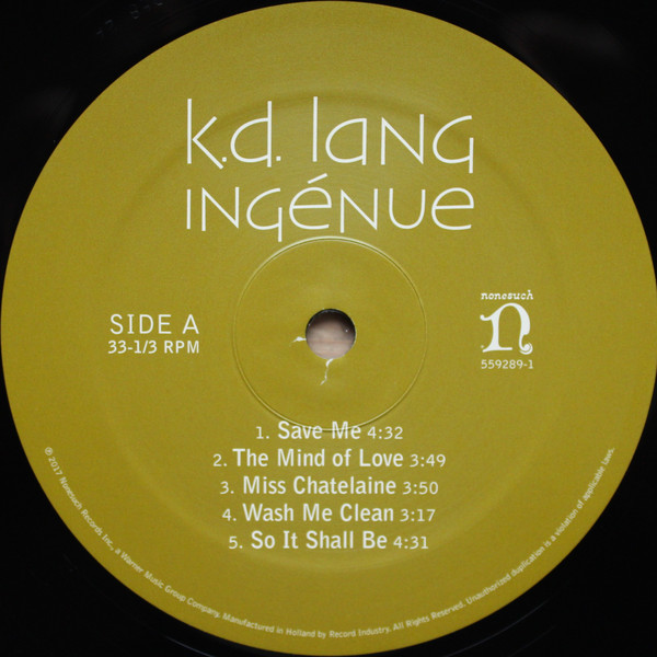 Виниловая пластинка k.d. lang - Ing?nue - рис.3