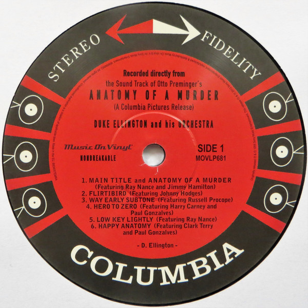 Виниловая пластинка Duke Ellington And His Orchestra - Anatomy Of A Murder (Soundtrack) - рис.2