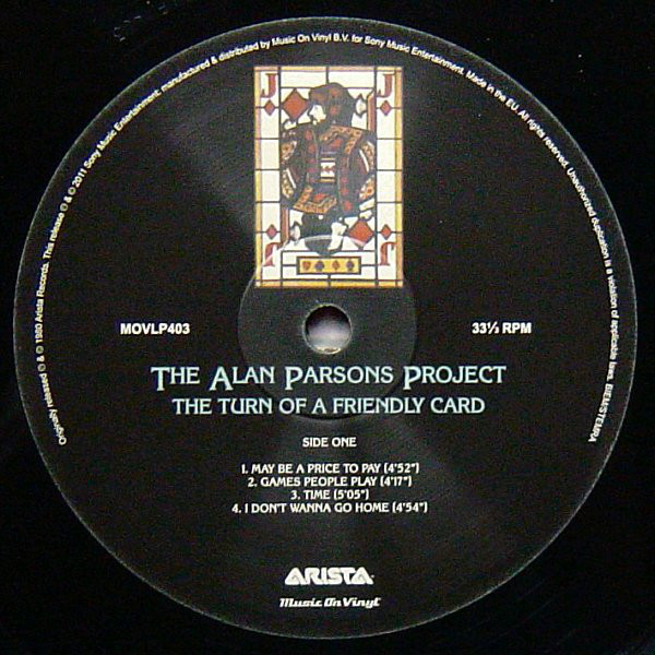 Виниловая пластинка The Alan Parsons Project The Turn Of A Friendly Card LP - рис.2