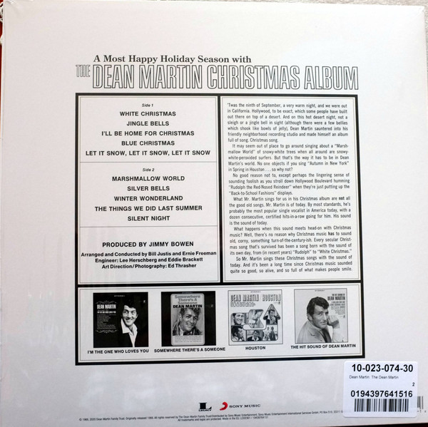Виниловая пластинка Dean Martin - The Dean Martin Christmas Album LP - рис.1