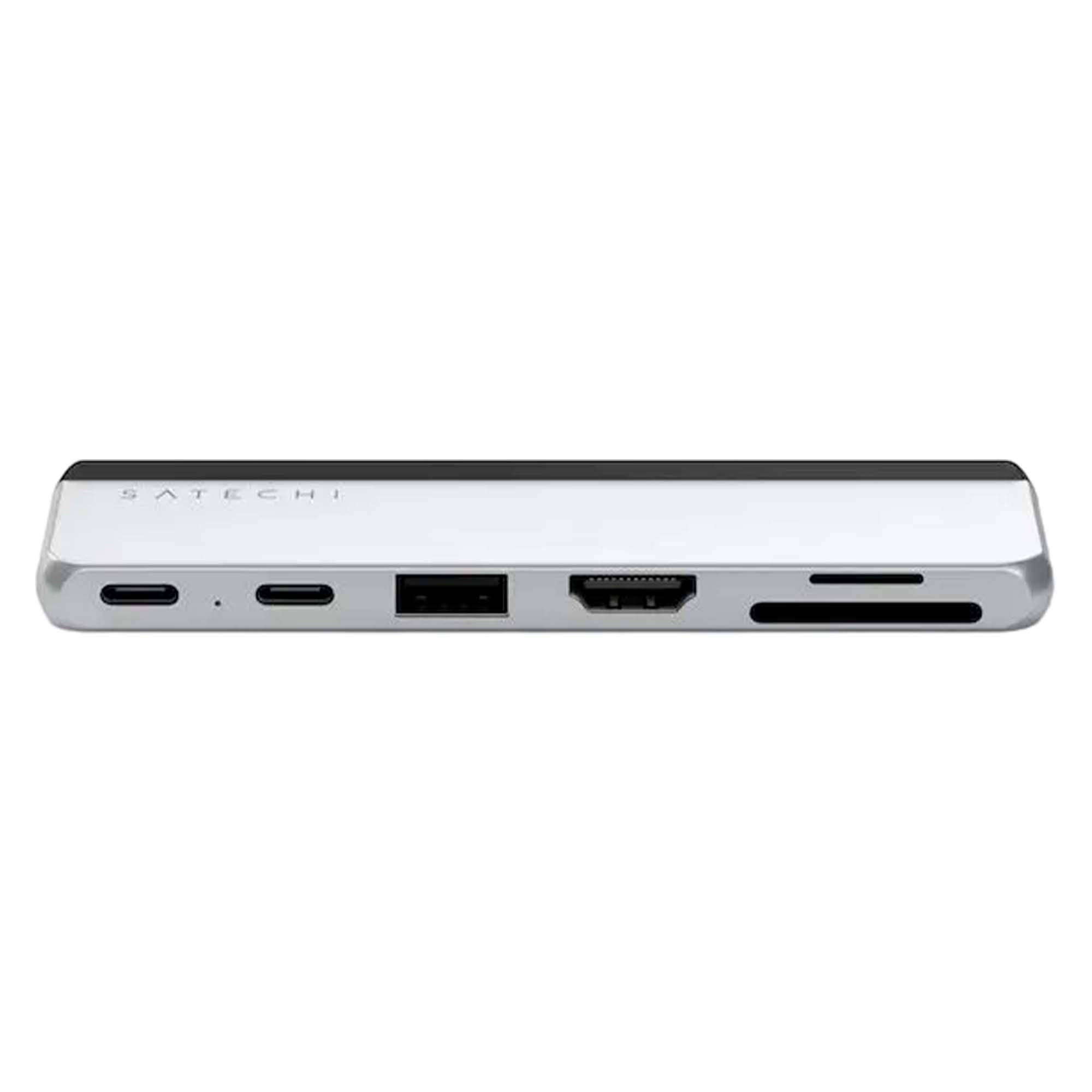 USB HUB Satechi Dual USB-C Hub For Surface Pro 9 Silver - фото 1