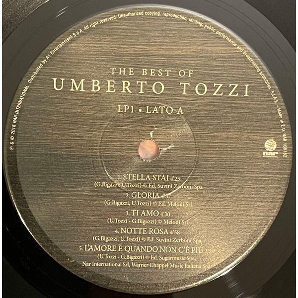 Виниловая пластинка Umberto Tozzi - The Best Of LP - рис.2