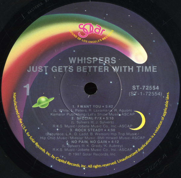 Виниловая пластинка The Whispers - Just Gets Better With Time - рис.2