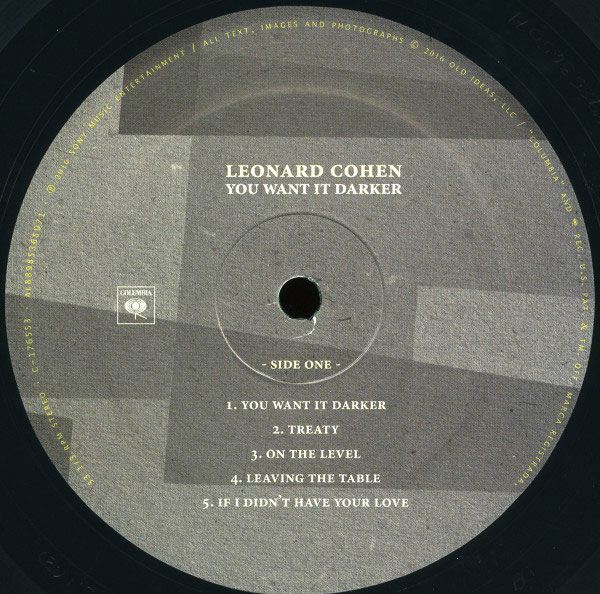 Виниловая пластинка Leonard Cohen – You Want It Darker LP - рис.2