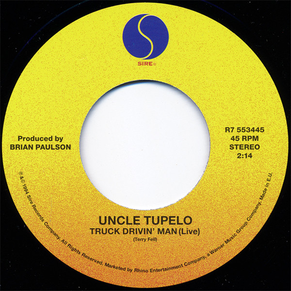 Виниловая пластинка Willie Nelson; Uncle Tupelo - Truck Drivin' Man (Live) - рис.3